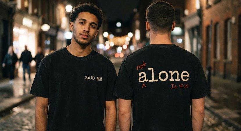 not alone: frente y espalda